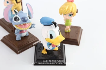 Disney Princezná Alice víla Donald Duck Steh 4pcs/set 7 cm Akcia Obrázok Anime Dekorácie Zber Figúrka Hračky model dieťa