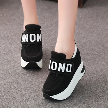 2020 na jar a na jeseň nový trend dámske topánky zvýšiť ľahký klin s jedným topánky 8 cm platforma ležérne topánky.