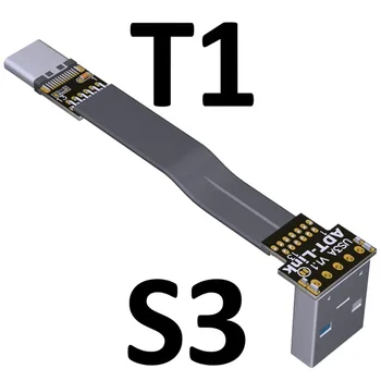 USB 3.0 Typ-A Samec na USB3.1 Typ-C Muž Hore/Dole Uhol Dátový USB Sync & Charge Kábel typu c Kábel Konektor adaptéra FPC FPV Ploché