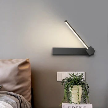 Moderný Minimalistický Nástenné Svietidlá Obývacia Izba, Spálňa, Nočné 7W AC96V-260V LED Sconce čierna biela Lampa Uličkou Svetelné dekorácie
