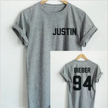 Justin Bieber T Shirt Mens Kapela Chlapec Tričko Rock, Hip Hop Krátky Rukáv Meno A Vek T-shirt Tumblr Oblečenie Tee Tričko Veľkosť XS-2XL
