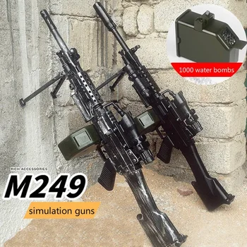 Drop Nakupovanie M249 Vodné Pištole Pre Dieťa Vianočné Darčeky, Trezor/Zábava 2020 detské Hračky Vodné Pištole Puška CS Střelecké Hry Elektrické Zbraň