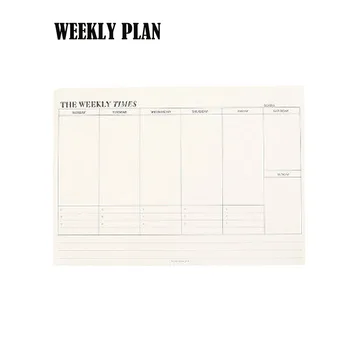 Jednoduché Týždenný Mesačný Plánovač Business Notebook 60 Strán Rozvrh Agendy Carry-on Memo Pad kancelárske potreby Kancelárske Školské potreby
