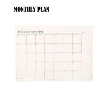 Jednoduché Týždenný Mesačný Plánovač Business Notebook 60 Strán Rozvrh Agendy Carry-on Memo Pad kancelárske potreby Kancelárske Školské potreby