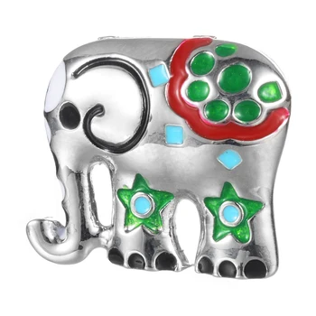 10pcs/veľa 18 mm farba Zelená Modul tlačidlo slon dizajn Modul Charms fit Zázvor Prelomiť šperky Vn-2081*10