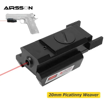 Taktické Red Dot Laserový Zameriavač Rozsahu s Tlakový Spínač Puška Pištole Rozsah Fit 20 mm Picatinny Weaver Airsoft Lov Príslušenstvo