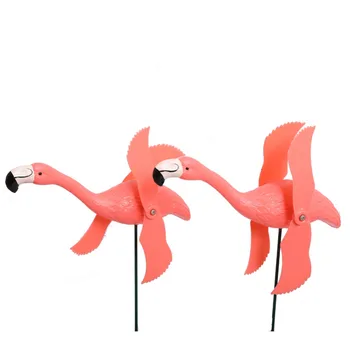 Mini Ružové Plameniaky s twirling Krídla Vonkajšie veterný Mlyn na Dvore Záhradné Párty Dekorácie Trávnik Ozdoby (4Packs)