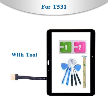 Pre Samsung Galaxy Tab 4 10.1 SM-T530 T530 SM-T531 T531 T535 Tablet Dotykový Displej Digitalizátorom. Senzor Predné Vonkajšie Sklo Objektívu, Panel