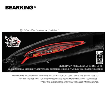 Bearking 128mm 23g New horúce model profesionálnej kvalite rybárske nástrahy pevného návnadu ponoriť 1,5 m kvality wobblers minnow