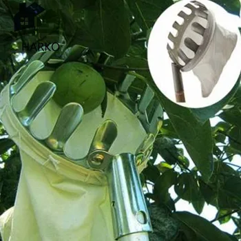 Vysoko Kvalitné Kovové Ovocie Picker Pohodlné Záhradnícke Nástroje Ovocie kolektor pre orchard Apple Broskyňa Vysoký Strom Trhanie Ručné Náradie