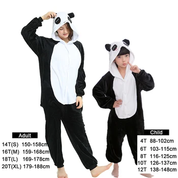 Kigurumi Jednorožec Pajama Dospelých Zvierat panda Onesie Chlapci, Dievčatá, Ženy, Muži Pár 2020 Zimné Pajama Vyhovovali Sleepwear Flanelové Pijama