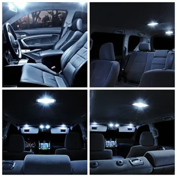 12pcs Super Jasné Biele LED Žiarovky osvetlenie Interiéru Balík Kit Na roky 2007-2012 Mazda CX-7 CX7 Mapu Dome batožinového priestoru špz Lampa