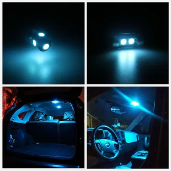12pcs Super Jasné Biele LED Žiarovky osvetlenie Interiéru Balík Kit Na roky 2007-2012 Mazda CX-7 CX7 Mapu Dome batožinového priestoru špz Lampa