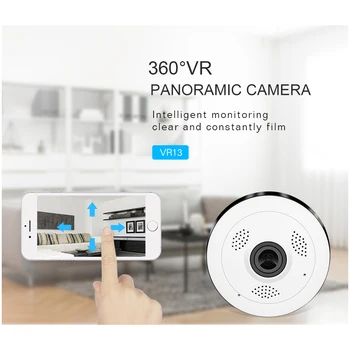 1.3 MP 360 Stupeň Fisheye Panoramatická Kamera Wifi Bezdrôtové Kamery Home Security Network Video Dohľad IR Noc Verzia V380Pro