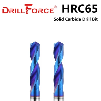 Drillforce 1PC 1 mm-16 mm HRC65 Karbidových Vrtákov, 3D Nano Blue Špirála Flauta Twist vrtáka Na Tvrdej Zliatiny Nerezovej Nástroj