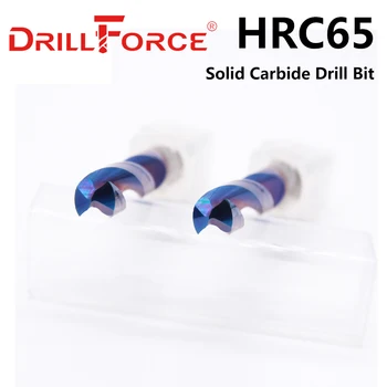 Drillforce 1PC 1 mm-16 mm HRC65 Karbidových Vrtákov, 3D Nano Blue Špirála Flauta Twist vrtáka Na Tvrdej Zliatiny Nerezovej Nástroj