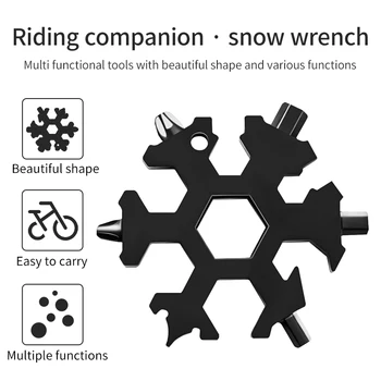 18-v-1 Snowflake Multi-Nástroj Prenosné Vreckové Nástroj Uťahovák Račňový Zmes Metrika Kľúča Set Socket Kľúč na Matice Nástroj na Opravu