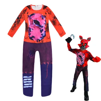 2021 Nové Halloween kostýmy pre Deti Chlapci Dievčatá Päť Nocí V Freddyho nočné Mory Freddy Horor Kombinézach + Maska Zábavné Oblečenie