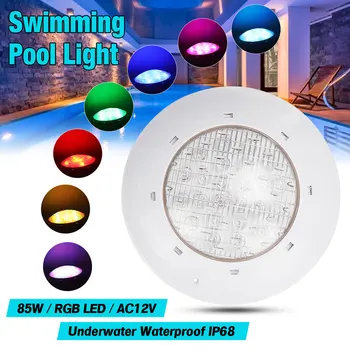 85W RGB Led Bazén Svetlo Vodotesný IP68 AC12V Vonkajší RGB Podvodná Svetla, Rybník Led Reflektor s Diaľkovým ovládaním