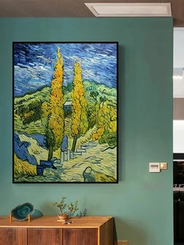 Vonkajšie Krajinnej Oblasti Van Gogh je olejomaľba Replika Slávne Obrazy Obrázok Umenie Moderné Spálne Dekorácie Plátno na Stenu Umenie