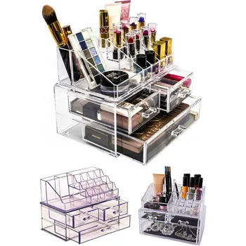 Make-Up Organizátor Box Tvoria Organizér Šperkov Kozmetické Rúž Boxy Skladovanie Nechty Krásy Prípade Držiak Na Stojan Márnosť