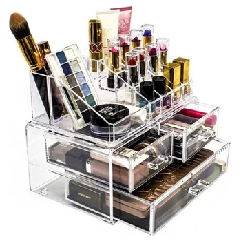 Make-Up Organizátor Box Tvoria Organizér Šperkov Kozmetické Rúž Boxy Skladovanie Nechty Krásy Prípade Držiak Na Stojan Márnosť