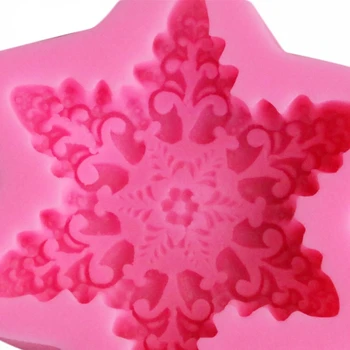 Aomily 3D Snowflake Star Silikónové Čokoláda Plesne Srdce Láska Mydlo Formy Sviečka Ílu Polyméru Foriem Remesiel DIY Formy Mydlo Základný Nástroj