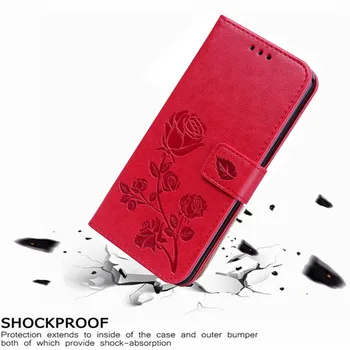Luxusné Kožené Flip Book štýl Prípade pre Xiao Redmi 3X 3S Poznámka 3 Pro Ruže Kvet Peňaženku Stáť Držiteľa Karty Prípade Telefón Taška coque
