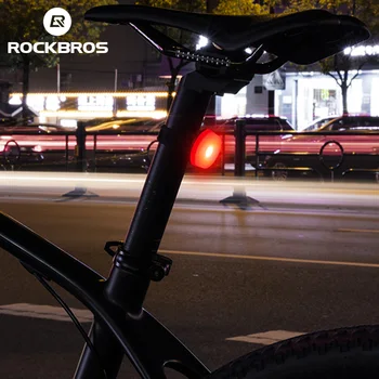 ROCKBROS Bicykel zadné svetlo na Bicykel Zadné Svetlo na Koni Baterka Noc Bezpečnostné Upozornenie Prilby, Svetlá na Bicykli Tlačidlo Batérie Svetlo