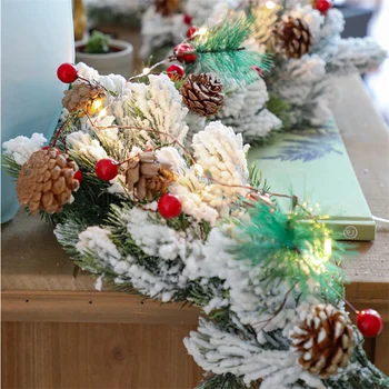 2m Borovica Kužeľ Svetla Vianočných Dekorácií Exo Garland Vianočné Ozdoby Nový Rok 2020 Vianočné Dekorácie pre Domov