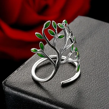 Kreatívne Strom Tvarované Krúžky Pre Ženy Móda Žena Prst Prsteň Očarujúce Dámske Svadobné Party Šperky, Darčeky