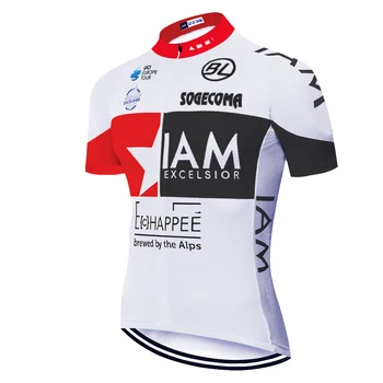 2020 pro team IAM cycling jersey Lete Horských bicyklov tričko maillot cyclisme homme priedušná krátky rukáv, Bicyklov, Športového oblečenia