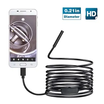 Endoskop 8 mm Objektív USB Android Endoskopu Fotoaparát 1m/2m/5m/10m Kábel Vodotesný Led Auto Inšpekcie Fotoaparát Had Trubice Endoskop