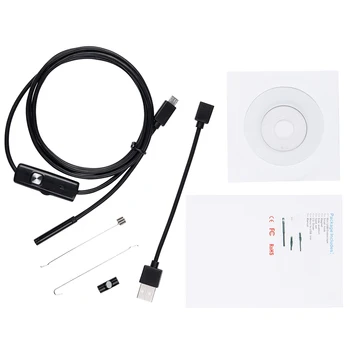 Endoskop 8 mm Objektív USB Android Endoskopu Fotoaparát 1m/2m/5m/10m Kábel Vodotesný Led Auto Inšpekcie Fotoaparát Had Trubice Endoskop