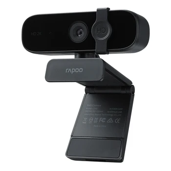 Pôvodné Rapoo C280 Webcam 2K HD S USB2.0 S Mic Otočná Kamery Pre Live Broadcast Video Telefonovanie Konferencie S Krytom