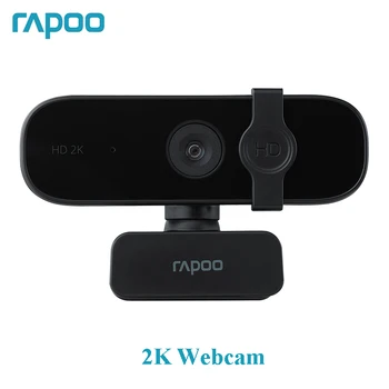 Pôvodné Rapoo C280 Webcam 2K HD S USB2.0 S Mic Otočná Kamery Pre Live Broadcast Video Telefonovanie Konferencie S Krytom