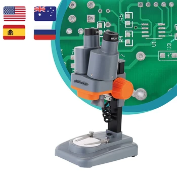 40X Binokulárne Stereo Mikroskopom s Vyššie LED Široké zorné Pole pre PCB Spájky Mobile Repair Tool Minerálne Vzor Sledovanie