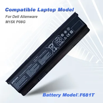 SKOWER F681T Notebook Batéria Pre Dell Alienware M15X P08G Nahradenie D951T SQU-722 SQU-724 T780R 312-0210 11.1 V /5200mAh