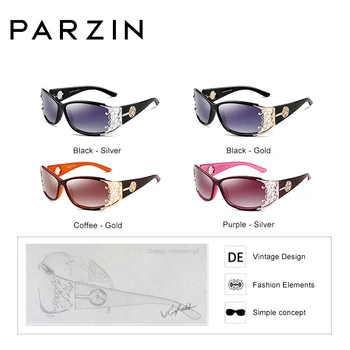 PARZIN Luxusné Značky Vintage Ženy Polarizované slnečné Okuliare Dámske Slnečné Okuliare Pre Ženy Duté Čipky Ženské Okuliare Pre Jazdy