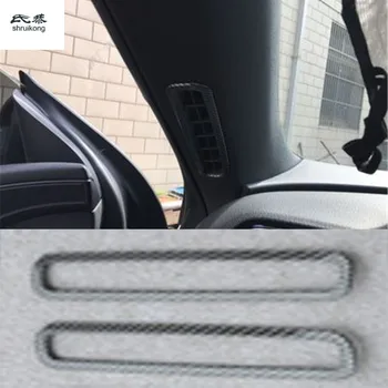 2 ks/veľa uhlíkových vlákien zrna ABS materiálu stĺpcový reproduktor stereo dekorácie kryt pre 2009-2017 Volkswagen VW Scirocco 137 138
