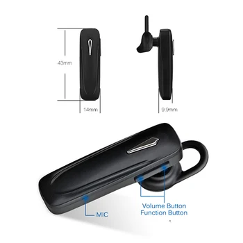 Hot Predaj M163 Mini Bluetooth Slúchadlo 4.1 Bluetooth Headset Bezdrôtové Slúchadlo Stereo Basy, S Mikrofónom Pre Všetky Inteligentné Telefóny