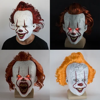 Stephen King je To Maska Pennywise Horor Klaun Joker Maska Klaun Maska Halloween Cosplay Kostým, Rekvizity
