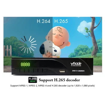 Vmade K6 AV/Scart Rozhranie DVB-T2/DVB-T TV Tuner HD Prijímač Digitálneho Terestriálneho Prijímača Podporu H. 265 AC3 Vstavaný Sieťový