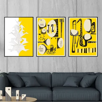 Domáce Dekorácie Tlač Plátno na Stenu Umenie Plagátu maľovať Obrázky Abstraktné Módne olej bez rámu Výkresy Žltý List