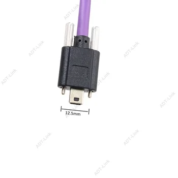 Mini-USB 5Pin USB Mini-B Kábel Stroj Videnia Priemyselný Kábel Kamery withscrews zamykania Imaging Source HIKVISION Daheng