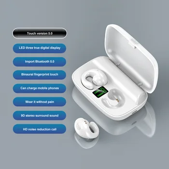 S19 Kostné Vedenie Bluetooth Slúchadlo Nosenie Slúchadiel V Uchu Slúchadlo 2200 MAh Power Bank Športové Slúchadlá Pre Smartphone