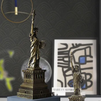 ERMAKOVA retro socha kovové Sochy Slobody socha model sochy moderný office home dekorácie, doplnky New Yorku so suvenírmi