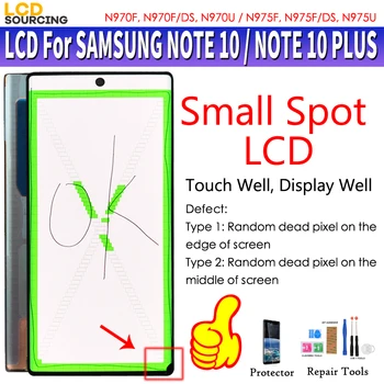 AMOLED Pre Samsung Poznámku 10 LCD Displej N970F Dotykový Displej Digitalizátorom. Montáž Pre Samsung Note10 N975F Nahradiť Malé Mieste