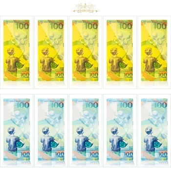 10pcs/veľa Pekné Farby Rusko World Cup Bankovky 100 Rubľov Bankoviek v 24k Zlata a Striebra Papierové Peniaze Na Zber A Dary
