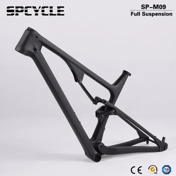 Spcycle Uhlíka Úplné Pozastavenie 148*12mm Boost 27.5 er 29er XC Karbónový MTB Horský Bicykel Rám, Zadný Tlmič 190*50mm 27.5+